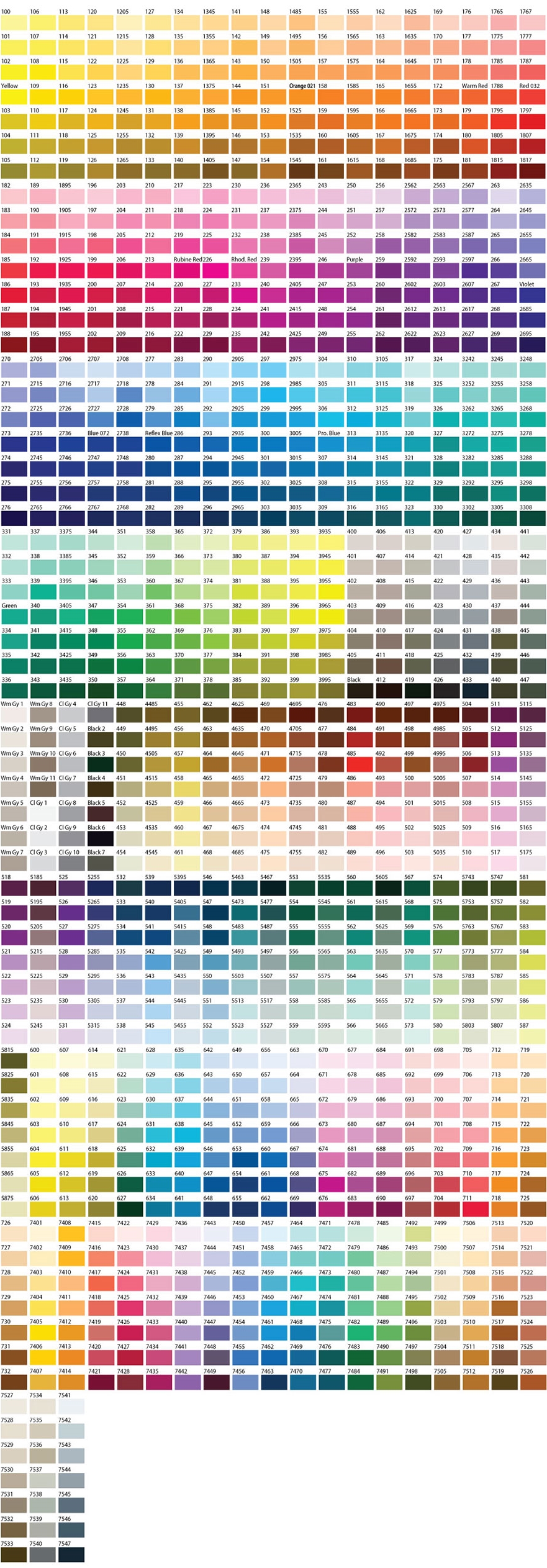 Colores para pulseras Pantone.